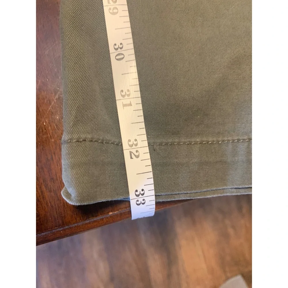 Banana Republic Lived-In Chino Slim Fit Olive Green Pants 33x34 Mens